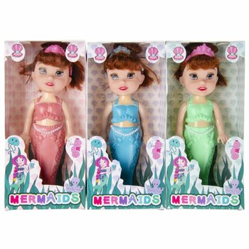 Милая кукла-русалка в коробке с окошком, 18 см (12 шт.)