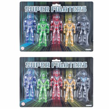 SUPER FIGHTERS - 5 Игровых Фигурок на Карте (6 шт.)