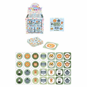 Маленькие игры Мемори - Модель: Животные джунглей - В дисплее (64 шт.)