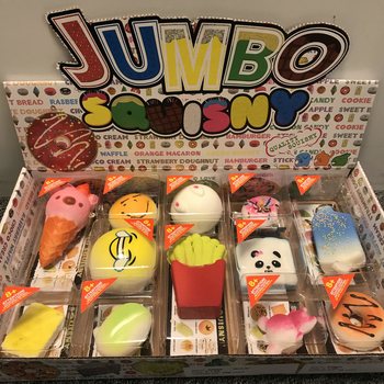 JUMBO Squishies в Дисплее (12 шт.) - Ароматные Сквиши-Антистресс