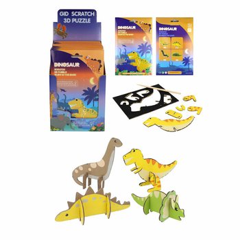 SCRATCH 3D Пазлы Динозавры - Дисплей (18 штук)