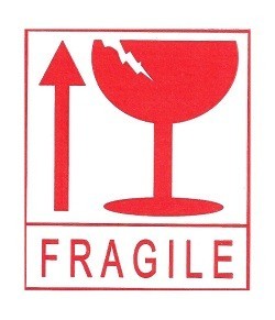 Наклейки FRAGILE / ОСТОРОЖНО СТЕКЛО (45 листов)