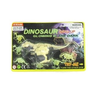 ЗАВОДНОЙ ДИНОЗАВР GLOW IN THE DARK (6 шт.)