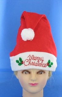СВЕТЯЩАЯСЯ НОВОГОДНЯЯ ШАПКА С НАДПИСЬЮ "MERRY CHRISTMAS" (12 шт.)