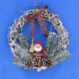 Маленькая люксовая рождественская подвеска на дверь с эффектом снега