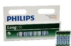 12x БАТАРЕЙКИ "PHILIPS - SUPER HEAVY DUTY" AA - LONGLIFE (12 шт. на Блистере)