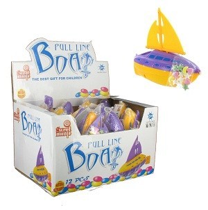 Игрушечная Лодка с Веревочкой и Конфетами (12 шт.)