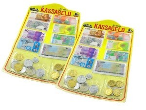 Игрушечные бумажные деньги (12 шт.)
