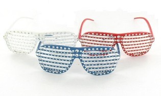 Очки-жалюзи Shutter Shades со стразами Блинг-Блинг (10 шт.)