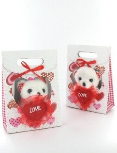 Плюшевый мишка &laquo;I LOVE YOU&raquo; в сумочке (6 шт.)