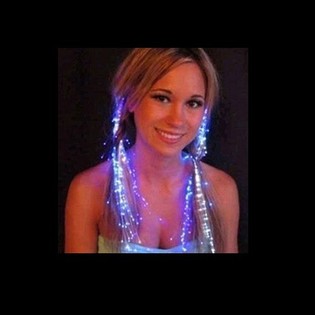 Светящаяся Светодиодная Прядь Волос с Бабочкой (3 шт.)