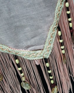 Роскошный шарф Ибица с бахромой розовый (1 шт.)