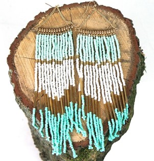 Длинные серьги в стиле Ибица (1 шт.)