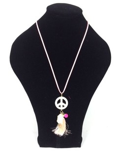 Ожерелье в Стиле Ибица Лососевое Peace Buddha (1 шт.)