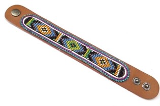 Кожаный браслет Aztec Синие Стразы (1 шт.)