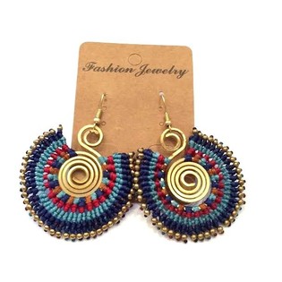 Серьги ручной работы Handmade Originals Сине-красные (1 шт.)