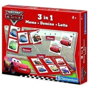 ИГРА 3 В 1 DISNEY PIXAR ТАЧКИ (CARS) - МЕМО - ДОМИНО - ЛОТО