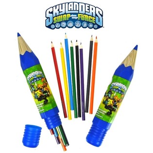 Цветные Карандаши Skylanders - Набор 8 шт. в Большом Тубусе (6 шт.)