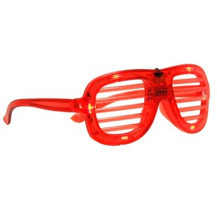 Очки SHUTTER SHADES со светодиодной подсветкой - Цвет: Красный (12 шт.)