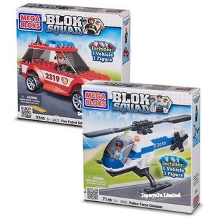 MEGA BLOKS - ПОЖАРНЫЙ ВНЕДОРОЖНИК И ПОЛИЦЕЙСКИЙ ВЕРТОЛЕТ (2 шт.)