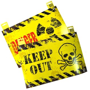 ДЕКОРАТИВНАЯ ТАБЛИЧКА НА ДВЕРЬ - "DANGER" / "KEEP OUT" (12 шт.)
