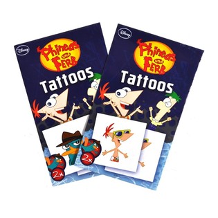 ТАТУИРОВКИ DISNEY ИЗ 2 ЧАСТЕЙ - МОДЕЛЬ: ФИНЕС И ФЕРБ (50 шт.)