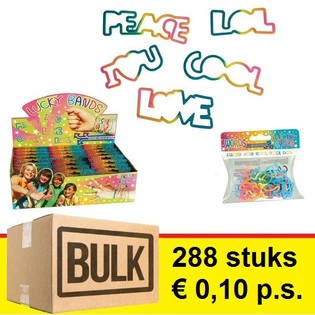 ***ОПТОВОЕ ПРЕДЛОЖЕНИЕ*** ДЕТСКИЕ БРАСЛЕТЫ LUCKY BANDS - МОДЕЛЬ: СЛОВА (288 шт.)