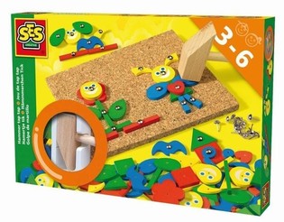 SES Игра с молотком Фантазия - Деревянный Тап-Тап на пробковой доске (1 шт.)