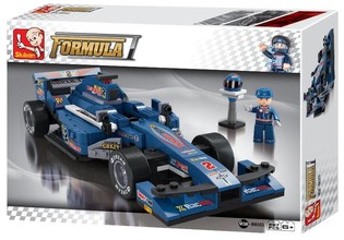 Синий гоночный автомобиль Sluban F1 M38-B0353 (1 шт.)