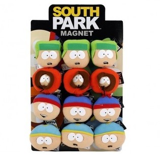 ПЛЮШЕВЫЕ МАГНИТЫ SOUTH PARK, 7 СМ, НА ДИСПЛЕЕ (12 шт.)
