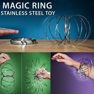 Магические кольца / Flow Rings - Кинетическое 3D кольцо - СЕРЕБРО | НА КАРТЕ (12 шт.)