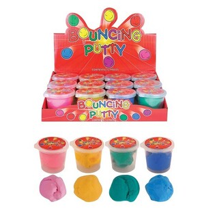 Прыгающий пластилин Bouncing Putty в дисплее (12 шт.)