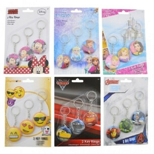 МИКС DISNEY Брелоки 3 Штуки на Карте (24 Карты по 3 шт.)