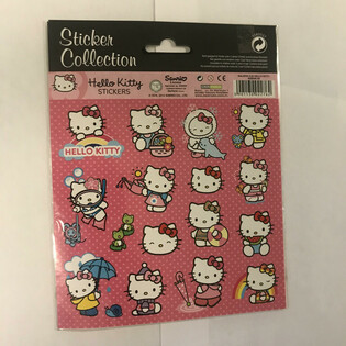 БОЛЬШИЕ ЛИСТЫ НАКЛЕЕК HELLO KITTY, 20x16 см (10 шт.)