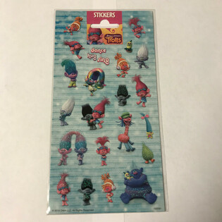 Лист наклеек: TROLLS, 20 x 10 см (10 шт.)
