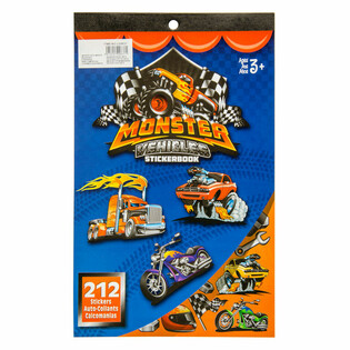 Книга наклеек Monster Truck 212 деталей (12 шт.)