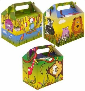 Детская коробка для меню &ndash; Джунгли &ndash; 14 x 9,5 x 18 см (12 шт.)