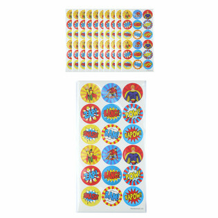 НАКЛЕЙКИ FUN STICKERS - СУПЕРГЕРОИ 18 ШТ. НА ЛИСТЕ (10 шт.)