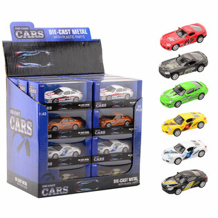 МОДЕЛИ МАШИН DIE CAST SUPER SPORT, МАСШТАБ 1:43 В ДИСПЛЕЕ (24 шт.)