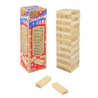 РЕТРО ИГРУШКИ - ДЕРЕВЯННАЯ БАШНЯ - ИГРА ДЖЕНГА 54 ДЕТАЛИ (1 шт.)