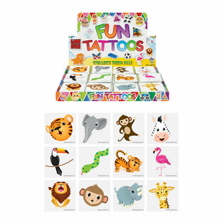 FUN TATTOO'S - ЖИВОТНЫЕ ДЖУНГЛЕЙ - ДИСПЛЕЙ (48x12 штук)