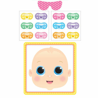 ИГРА ДЛЯ BABY SHOWER - STICK THE DUMMY (12 штук)