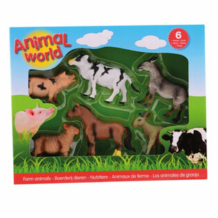 ANIMAL WORLD - ИГРОВОЙ НАБОР С 6 ФИГУРКАМИ ДОМАШНИХ ЖИВОТНЫХ (1 шт.)