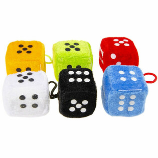 Плюшевые Игровые Кубики - Микс Цветов 4,5 x 4,5 см (24 шт.)