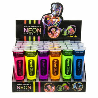 NEON Glow in the Dark Краска для лица - Активна в UV (Дисплей 24 шт)
