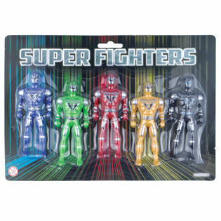 SUPER FIGHTERS - 5 Игровых Фигурок на Карте (6 шт.)
