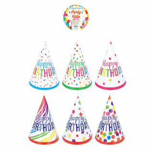 Праздничные колпаки 'Happy Birthday' (120 шт.)
