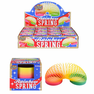 RETRO TOYS - ПРУЖИНКА-РАДУГА &Oslash; 6,5 СМ В ДИСПЛЕЕ (12 шт.)