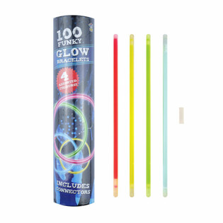 Светящиеся браслеты Glow - 100 штук в тубусе