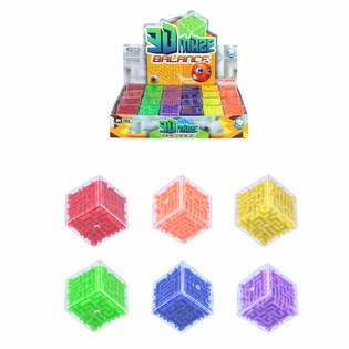 Игра-головоломка Куб-лабиринт с шариком в дисплее (24 шт.)